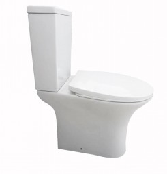 Sēdpods YTC-50812 kpl, Rimless ar Slow close vāku, dubulta poga, horiz. izv., 1/2 apakš.