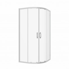 Dušas kabīne VENTO Tivoli 80x80x185, R=550, hroms/carspīdīgs stikls 6mm easy clean