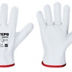 Cimdi no gludās āda/āda bez klipša 11izm